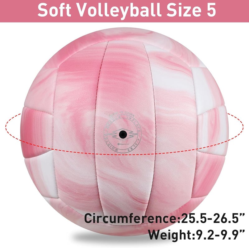 EVZOM Super Soft Volleyball Beach Volleyball Official Size 5 for Outdoor/Indoor/Pool/Gym/Training Premium Volleyballs Equipment Durability Stability Sports Ball - Image 4